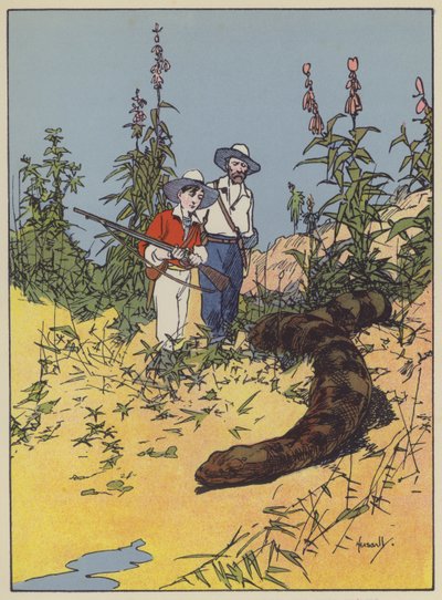 Ilustración para Swiss Family Robinson (litografía en color) de John Hassall