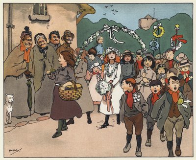 Primero de Mayo (litografía en color) de John Hassall
