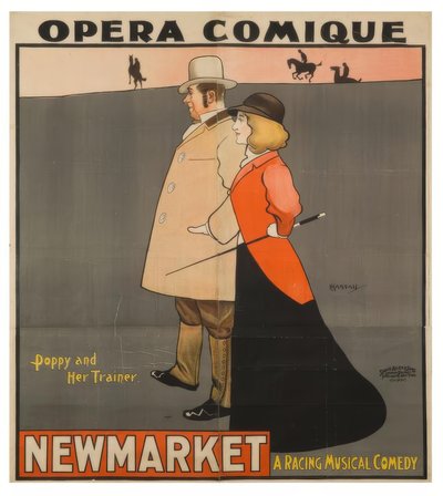 "Ópera cómica. Poppy y su entrenador" / J. Hassall / Cartel, 1896 de John Hassall