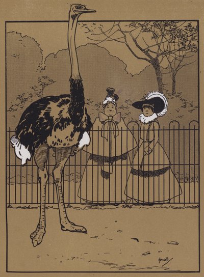 Plumas de avestruz (litografía en color) de John Hassall
