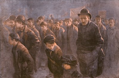 Los desempleados (litografía en color) de John Hassall
