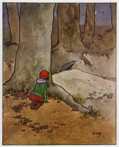 El tejón (litografía en color) de John Hassall