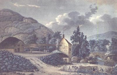 Trabajos de carbón - una vista cerca de Neath en Glamorganshire, Gales del Sur de John Hassell