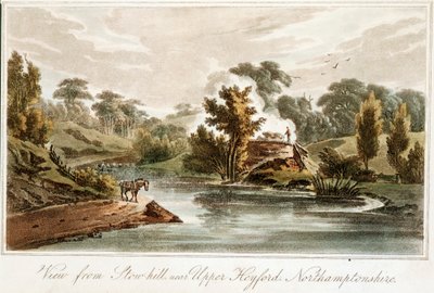 Canal Grand Junction desde Stow Hill cerca de Upper Heyford, Northamptonshire, 1819 de John Hassell