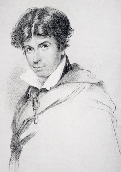 James Henry Leigh Hunt (1784-1859) a los 44 años, grabado por Henri Meyer (1844-99) de 