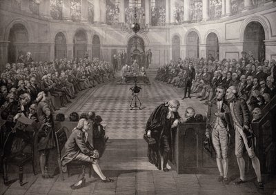 La Cámara de los Comunes de Irlanda, AD 1790, College Green, Dublín, de 