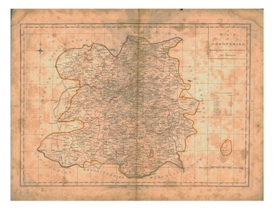 Un mapa de Shropshire, c1788 de John Haywood