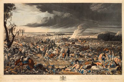El campo de Waterloo, como apareció la mañana después de la memorable batalla del 18 de junio de 1815 de John Heaviside (after) Clark