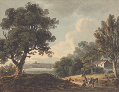Paisaje con una vista lejana de Londres de John Henry Campbell