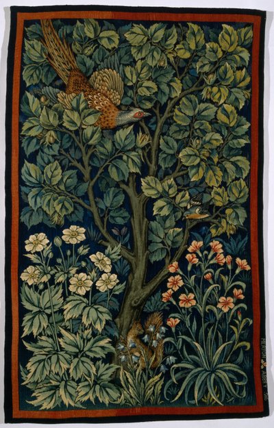 Faisán de Collar, hecho por Morris & Co. 1916 de John Henry Dearle