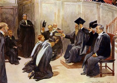 Concesión de grados en el Teatro Sheldonian, Oxford de John Henry Frederick (after) Bacon
