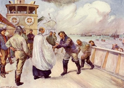 Pescadores de la flota pesquera del Mar del Norte reuniéndose para el culto de John Henry Frederick (after) Bacon