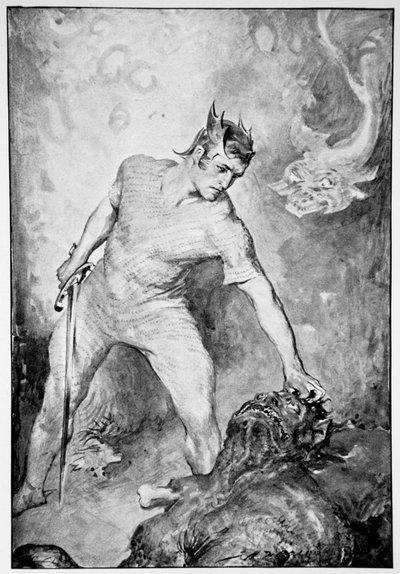 Beowulf corta la cabeza de Grendel de John Henry Frederick Bacon