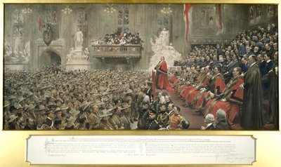Los Voluntarios Imperiales de la Ciudad en Guildhall, Londres de John Henry Frederick Bacon