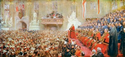 El regreso de los Voluntarios Imperiales de la Ciudad de Londres a Londres, 29 de octubre de 1900 de John Henry Frederick Bacon