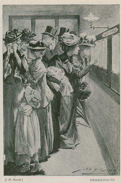 La lista de bajas en la Oficina de Guerra de John Henry Frederick Bacon