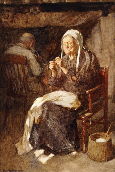 Enhebrando la aguja de John Henry Henshall