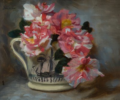 Rosas Rayadas en una Taza de Barco de John Henry Lorimer