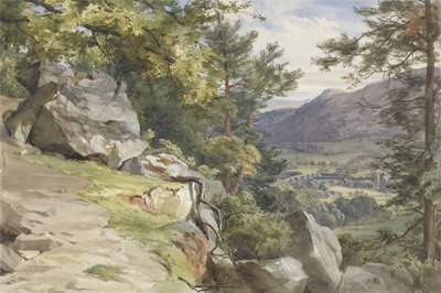 Vista de Craig-y-Barns, Dunkeld, mirando al sur, 1855 de John Henry Mole