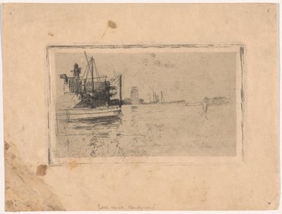 Muelle del Carbón, Bridgeport de John Henry Twachtman