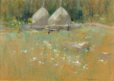Pajares en la linde del bosque de John Henry Twachtman
