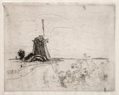 Molino y Malezas, Holanda de John Henry Twachtman