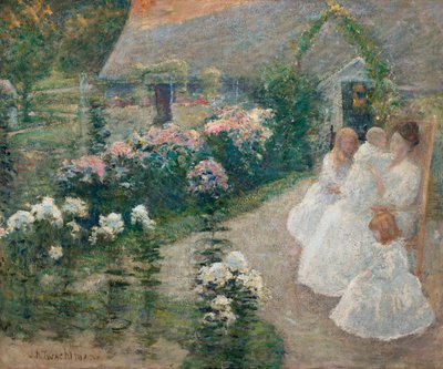 En la terraza, ca. 1890-1900 de John Henry Twachtman