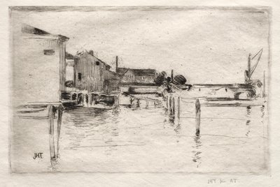El muelle, Bridgeport, Connecticut de John Henry Twachtman