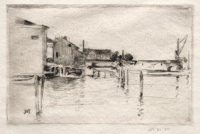 El Muelle, Bridgeport, Connecticut de John Henry Twachtman