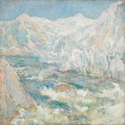 The Rapids, Yellowstone, c. 1890-1899 (óleo sobre lienzo) de John Henry Twachtman