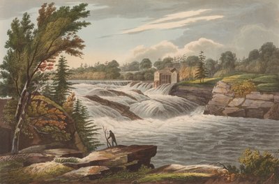Cataratas del panadero No. 8 del Portafolio del Río Hudson, 1823-24 de John Hill