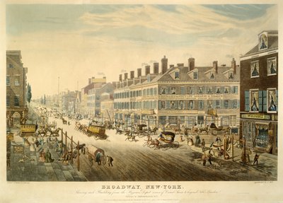 Broadway, Nueva York, pub. 1850 de John Hill