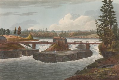 Glenns Falls No. 6 del Portafolio del Río Hudson, 1822 de John Hill