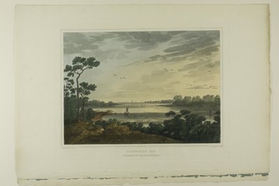 Lynnhaven Bay, lámina uno del segundo número de Picturesque Views of American Scenery de John Hill