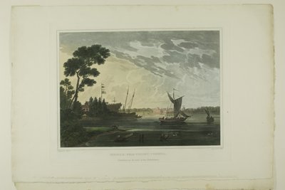 Norfolk; Desde Gosport, Virginia, placa cinco del segundo número de Vistas pintorescas del paisaje americano de John Hill
