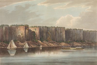 Los Palisades No. 19 de La Cartera del Río Hudson, 1823-24 de John Hill