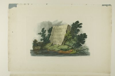 Página de título, viñeta y placa uno del primer número de Vistas pintorescas del paisaje americano de John Hill