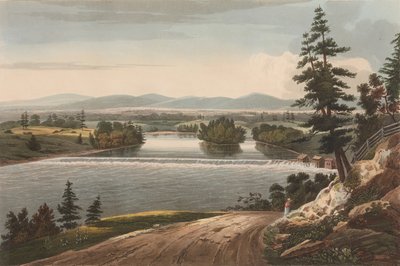 Vista cerca de Sandy Hill No. 7 del Portafolio del Río Hudson, 1822-23 de John Hill