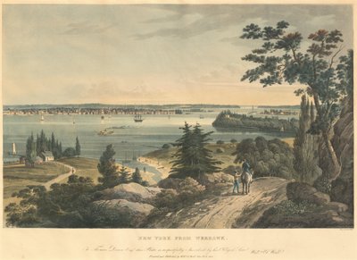 Nueva York desde Weehawk de John Hill. after William Guy Wall