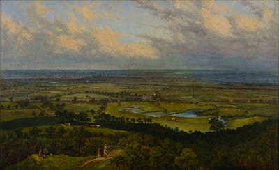 Vista de Gerrard Wood desde Tandle Hill, con Middleton a lo lejos de John Holland
