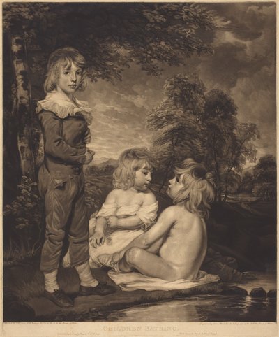 Niños bañándose (Los niños Hoppner) de John Hoppner