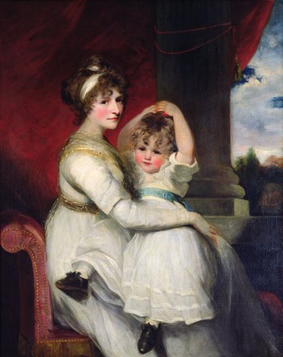 Georgina, Condesa de Bathurst y su hijo de John Hoppner