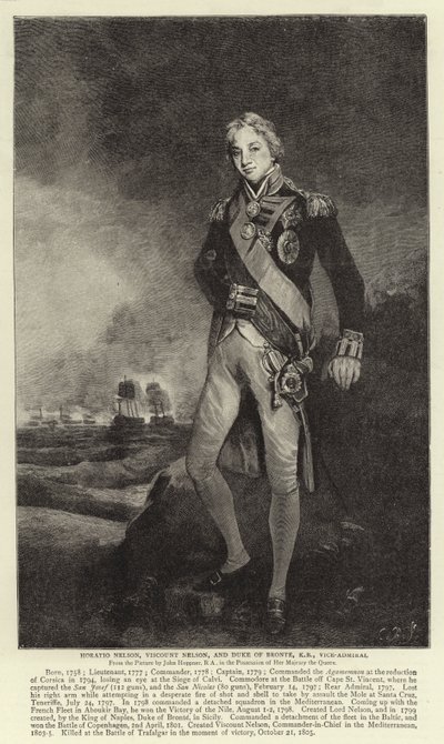 Horatio Nelson, Vizconde Nelson y Duque de Bronte, KB, Vicealmirante de John Hoppner