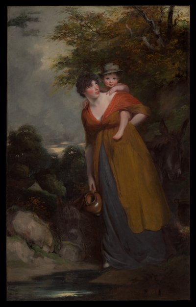 La señora Richard Brinsley Sheridan (Hester Jane Ogle, 1775/76-1817) y su hijo (Charles Brinsley Sheridan, 1796-1843) de John Hoppner