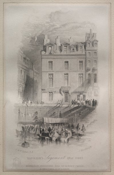 Alojamiento de Napoleón, Quai Conti, 1835 de John Horsburgh