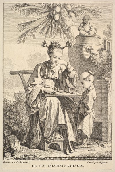 El juego del ajedrez chino, 1741-63 de John Ingram