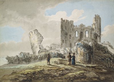 Caerphilly Castle (acuarela, pluma y tinta y lápiz sobre papel) de John Inigo Richards