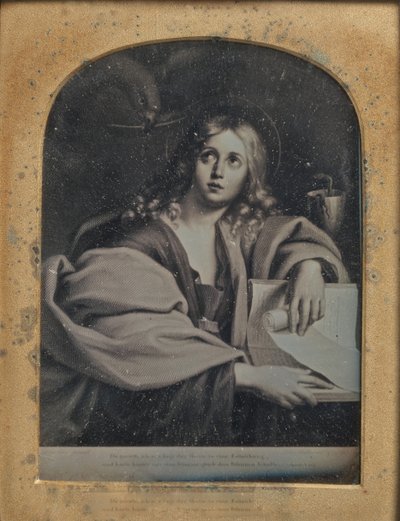Copia de la pintura San Juan Evangelista de Domenichino de John Jabez Edwin Mayall