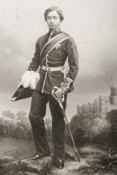 Albert Edward (1841-1910) grabado por D.J. Pound de una fotografía, de 