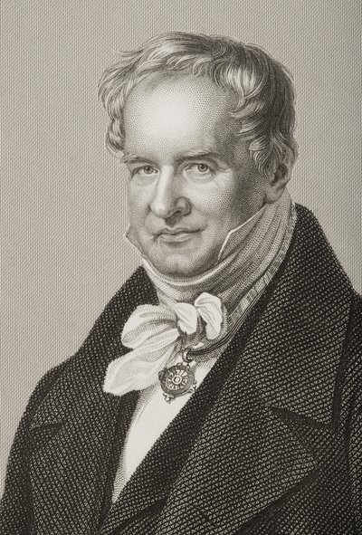 Friedrich Heinrich Alexander Humboldt (1769-1859), Barón von Humboldt, grabado por D.J. Pound de una fotografía, del libro The Drawing-Room of Eminent Personages, Volumen 2, publicado en Londres, 1860 de John Jabez Edwin Paisley Mayall